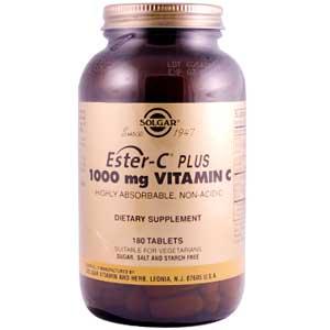 Solgar Ester-C Plus 1000 mg Vitamin C 180 Tablets (Ester-C Ascorbate Complex)