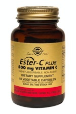 Solgar Ester-C Plus 500 mg Vitamin C 50 Vegetable Capsules (Ester-C Ascorbate Complex)