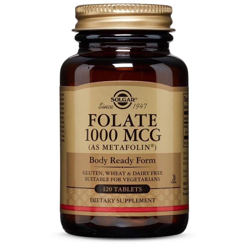 Solgar - Folate 1000 mcg (Metafolin 1,000 mcg) 120 Tablets