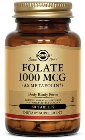 Solgar - Folate 1000 mcg (Metafolin 1,000 mcg) 60 Tablets