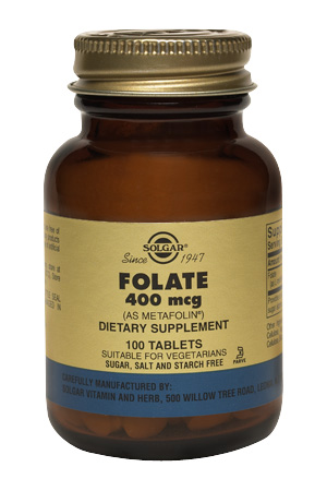 Solgar Folate 400 mcg (as Metafolin) 100 Tablets