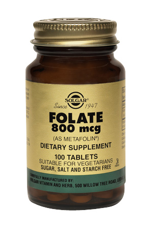 Solgar Folate 800 mcg (as Metafolin) 100 Tablets
