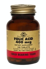 Solgar Folic Acid 400 mcg 100 Tablets
