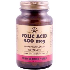 Solgar Folic Acid 400 mcg 250 Tablets