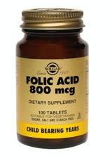 Solgar Folic Acid 800 mcg 100 Tablets
