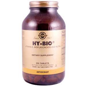 Solgar Hy-Bio 250 Tablets (500 mg Vitamin C with 500 mg Bioflavonoid)    TEMPORARILY UNAVAILABLE