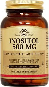 Solgar Inositol 500 mg 100 Vegetable Capsules
