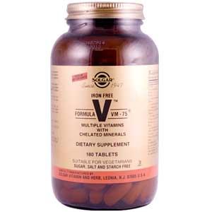 Solgar Iron-Free Formula VM-75 180 Tablets    