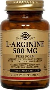 Solgar L-Arginine 500 mg 100 Vegetable Capsules