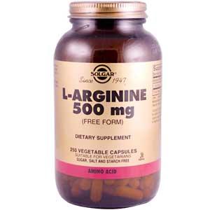 Solgar L-Arginine 500 mg 250 Vegetable Capsules