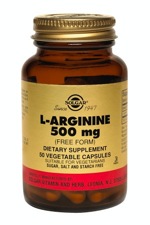 Solgar L-Arginine 500 mg 50 Vegetable Capsules