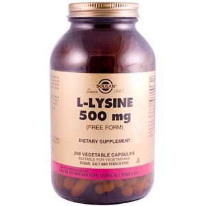 Solgar L-Lysine 500 mg 250 Vegetable Capsules