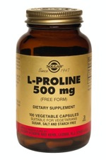 Solgar L-Proline 500 mg 100 Vegetable Capsules    TEMPORARILY UNAVAILABLE