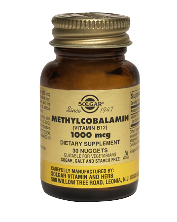 Solgar Methylcobalamin (Vitamin B12) 1000 mcg 30 Nuggets