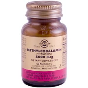 Solgar Methylcobalamin (Vitamin B12) 5000 mcg 60 Nuggets