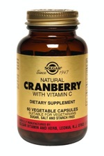 Solgar Natural Cranberry with Vitamin C 60 Vegetable Capsules