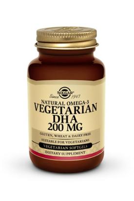 Solgar Natural Omega-3 Vegetarian DHA 200 mg Vegetarian 50 Softgels