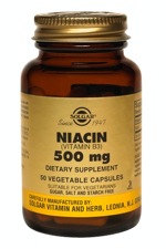 Solgar Niacin (Vitamin B3) 500 mg 50 Vegetable Capsules