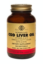 Solgar Norwegian Cod Liver Oil 100 Softgel (Vitamin A & D Supplement)