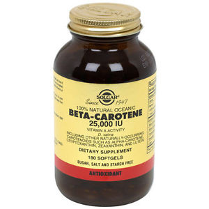Solgar Oceanic Beta Carotene 25,000 IU 180 Softgels     TEMPORARILY UNAVAILABLE