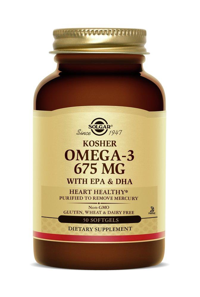 Solgar - Omega-3 675 mg Kosher 50 Softgels   TEMPORARILY UNAVAILABLE