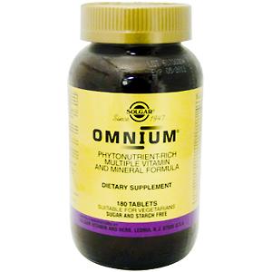 Solgar Omnium 180 Tablets The Advanced Phytonutrient-Rich Multiple Vitamin & Mineral Formula -OUT OF STOCK