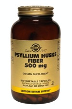 Solgar Psyllium Husks Fiber 500 mg 200 Vegetable Capsules