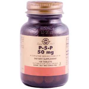 Solgar Pyridoxal-5-Phosphate 100 Tablets (P-5-P) (Specially Coated 50 mg Tablets) TEMPORARELY UNAVAILABLE
