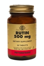 Solgar Rutin 500 mg 50 Tablets     TEMPORARILY UNAVAILABLE