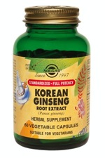 Solgar SFP Korean Ginseng Root Extract 60 Vegetable Capsules