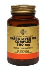 Solgar Shark Liver Oil Complex 500 mg 60 Softgels (providing Alkoxylglycerols and Squalene)-OUT OF STOCK