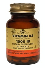 Solgar Vitamin D3 (Cholecalciferol) 1000 IU 90 Tablets