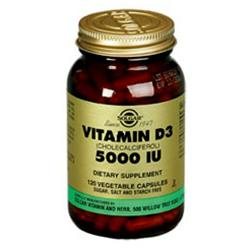 Solgar Vitamin D3 (Cholecalciferol) 5000 IU 120 Vegetable Capsules