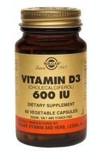 Solgar Vitamin D3 (Cholecalciferol) 600 IU 60 Vegetable Capsules