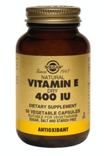 Solgar Vitamin E 400 IU Dry 50 Vegetable Capsules (d-Alpha Tocopheryl Succinate)