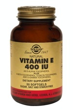 Solgar Vitamin E 400 IU Mixed 50 Softgels (400 IU d-Alpha Tocopherols & Mixed Tocopherols)