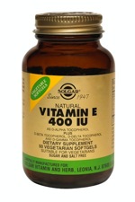 Solgar Vitamin E 400 IU Vegetarian 50 Softgels (400 IU d-Alpha Tocopherols & Mixed Tocopherols)