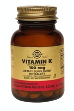 Solgar Vitamin K 100 mcg 100 Tablets
