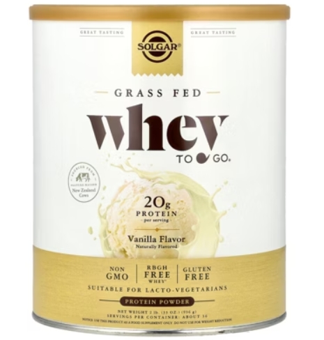 Solgar Whey To Go Protein 32oz Powder* Natural Vanilla Flavor (exp 5/24)