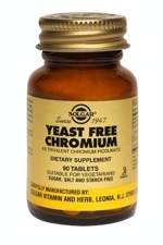 Solgar Yeast Free Chromium 90 Tablets 100 mcg (as Trivalent Chromium Picolinate)