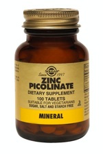 Solgar Zinc Picolinate 22 mg 100 Tablets 