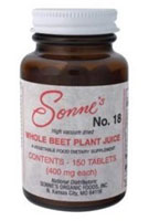 Sonnes Whole Beet Plant Jce #18 150 TAB-OUT OF STOCK