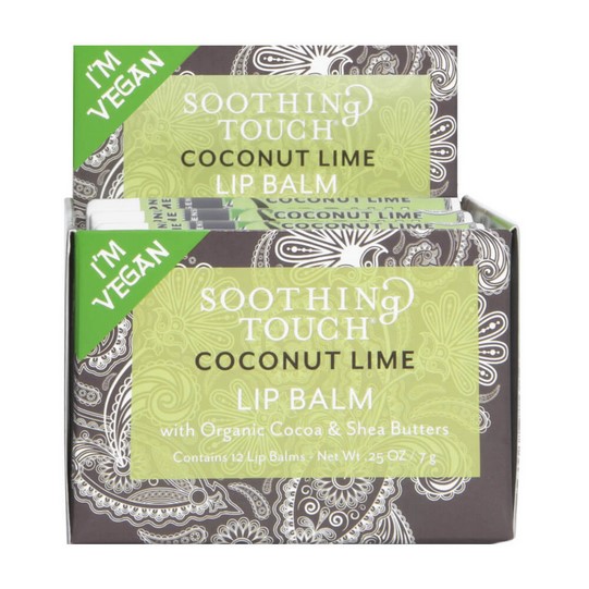 Soothing Touch Lip Balm Ccnut Lime Tube 12 / .25Oz