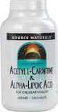 Source Naturals Acetyl L-Carnitine & Alpha-Lipoic Acid 650 mg 240 tablet