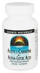Source Naturals Acetyl L-Carnitine & Alpha-Lipoic Acid 650 mg 60 tablet