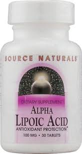 Source Naturals Alpha Lipoic Acid 100 mg 30 tablet