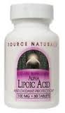 Source Naturals Alpha Lipoic Acid 100 mg 60 tablet