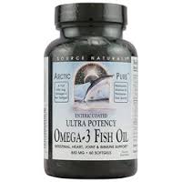 Source Naturals Arctic Pure Ultra Potency Omega-3 Fish Oil, Enteric Coated 850 mg 60 softgel