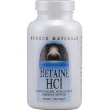 Source Naturals Betaine HCl 650 mg 180 tablet