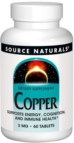Source Naturals Copper 3 mg 60 tablet